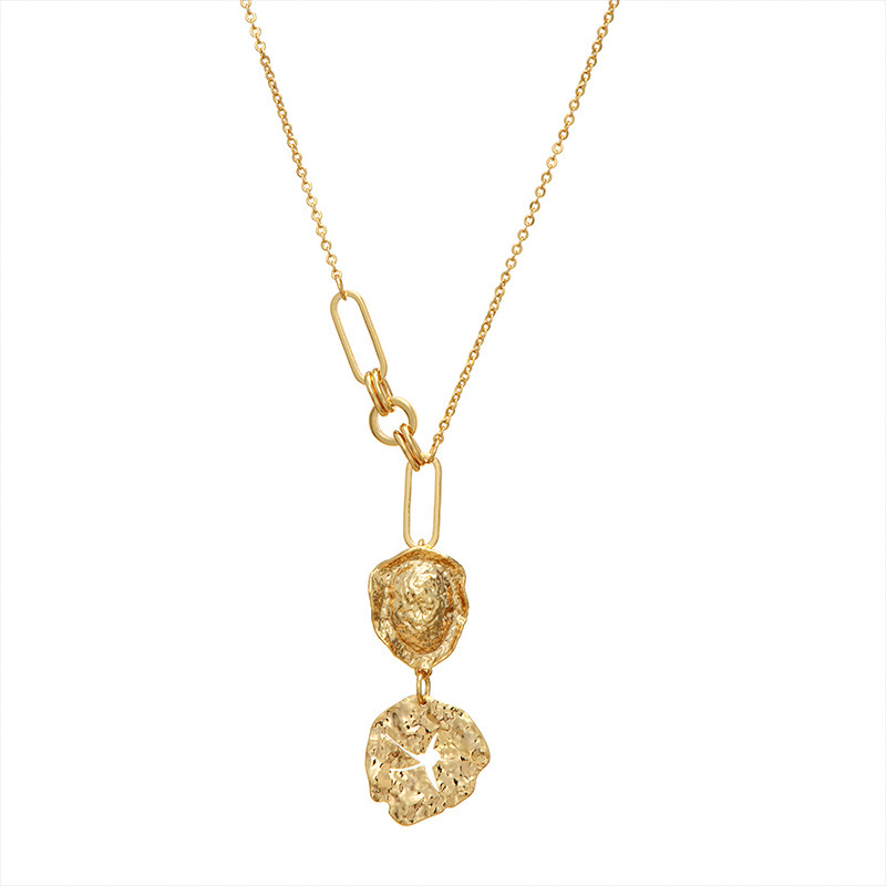 Discount Gold Jewelry Supplier –  Baroque Metal Pendant Women Necklace  – Shangjie Jewelry