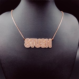 Bubble Name Custom Necklace Personalized Jewelry