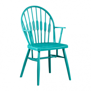 Italian Elegant Colorful Armed Dinner Chair Plastic Dining Chairs