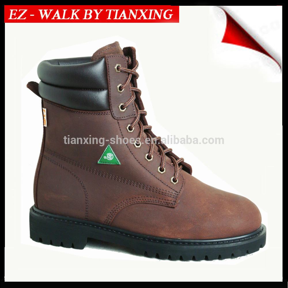 CSA approved SAFETY SHOE WITH STEEL TOE AND GENUINE LEATHER UPPER