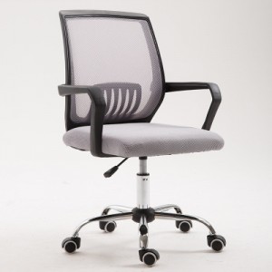 Fashion Gray Color Simple Home Staff Meeting Chairs Plywood Computer Saddle Stool Workstation Adjust Swivel Office Chair