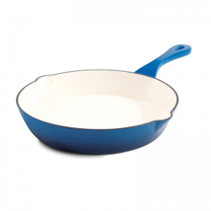 Cast Iron Blue Enamel Frying Pan