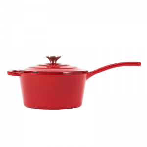 Cast Iron Red Enamel Sauce Pot