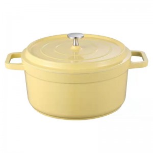 Yellow Cast iron Enamal Pot