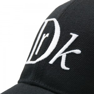 High quality custom logo baseball snapback caps 6 panel black embroidery polyester mesh cap trucker hat