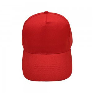 Wholesale 5 panel Polyester Red Customized Adult Embroidered Plain Balnk Trucker Sports Hat Baseball Cap RD-5004