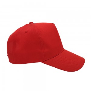 Wholesale 5 panel Polyester Red Customized Adult Embroidered Plain Balnk Trucker Sports Hat Baseball Cap RD-5004