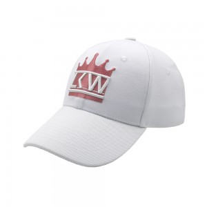 China Wholesale Promotional Baseball Hat Suppliers - White color Custom embroidery 6 panel Acrylic adult Sports Baseball Cap hat – Rongdong