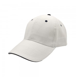 Black 100% Heavy Brushed Cotton Twill Sandwich Baseball Cap, Sports Hat, Trucker Cap RD-6102