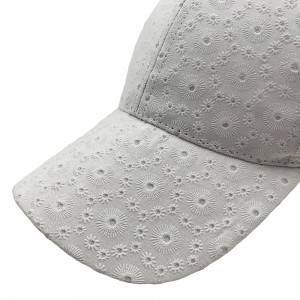 High profile lace cotton 6-panels baseball cap