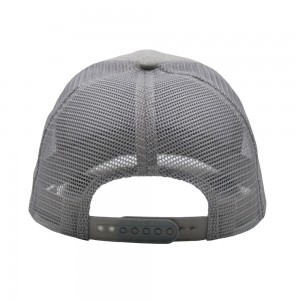 China Factory deliver leather patch Custom design 6 panel #112 mesh trucker cap