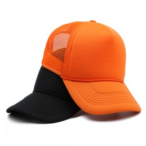 Wholesale high quality Custom design 5 panel baseball Trucker Snapback Hat, foam Mesh cap