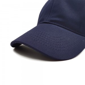 Wholesale 100% cotton Navy blue dad hat, 6 panel blank adult Sports Baseball Cap hat gorras