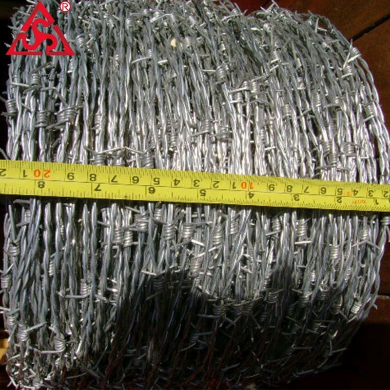 cheap used military plastic galvanized iron 2.0mm 10 gauge for sale barbed wire price per tapes meter kg fence roll barbed wire
