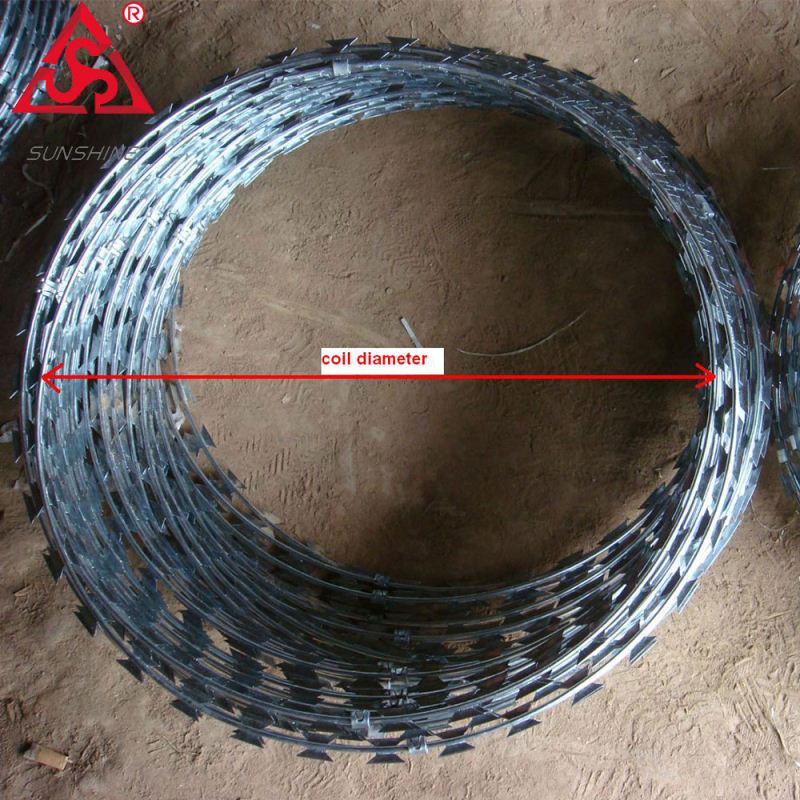 China Pvc Coated Welded Wire Mesh - Bto 22 hot galvanized flat wrap razor barbed wire – Sunshine