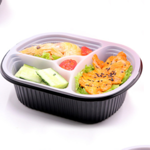Double layer disposable meal box thickened high-grade creative delicate environmental protection net infrared selling box fast food bento box packing box