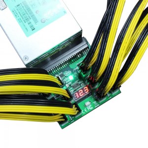 18AWG GPU PCIE PCI-Express 6Pin Male to 8Pin (6+2) Male Graphics Video Card Power Cable for BTC Ethereum Miners Mining