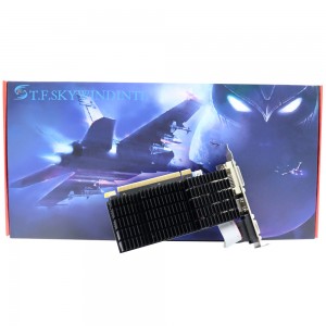 TFSKYWINDINTL Gaming GeForce GT 710 2GB GDRR3 64-bit HDCP Падтрымка DirectX 12 OpenGL 4.5 Нізкапрофільная відэакарта з адным вентылятарам