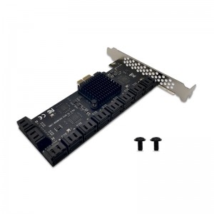 PCIE Adapter 20 Port PCI-Express X1 to SATA 3.0 Controller Expansion Card 6Gbps High Speed for Desktop PC