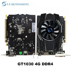 T.F.SKYWINDINTL GEFORCE GT 1030 4GB GDDR4 Video Graphics Card GPU Mini ITX Design, HDMI, DVI-D, Single Fan Cooling System