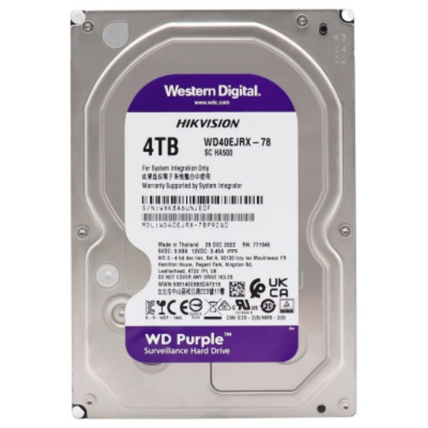 WD Purple 4TB Surveillance Internal Hard Drive Disk 3.5″ HDD HD Harddisk for CCTV DVR NVR Featured Image