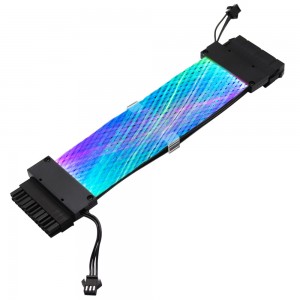 24Pin RGB Double Lamp Head Extension Cable Power Addressable Computer Cable Double-Layer Network Pc Chassis Connector Accessorie