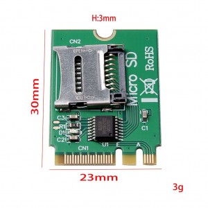NGFF M.2 A/E KEY wireless network card interface to Micro SD SDHC TF card reader transfer card