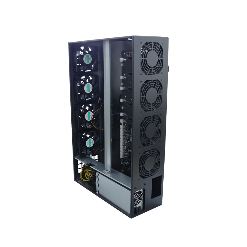8 Fans GPU Mining Rig 8 Card Slots 65mm Spacing With 2500W Power Supply Featured Image
