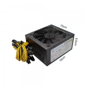 For BTC Antminer S7 S9 2400W PC Power Supply for Mining Power Supply GPU ATX Miner PSU 2400W ASIC 10x6Pin Efficiency Device