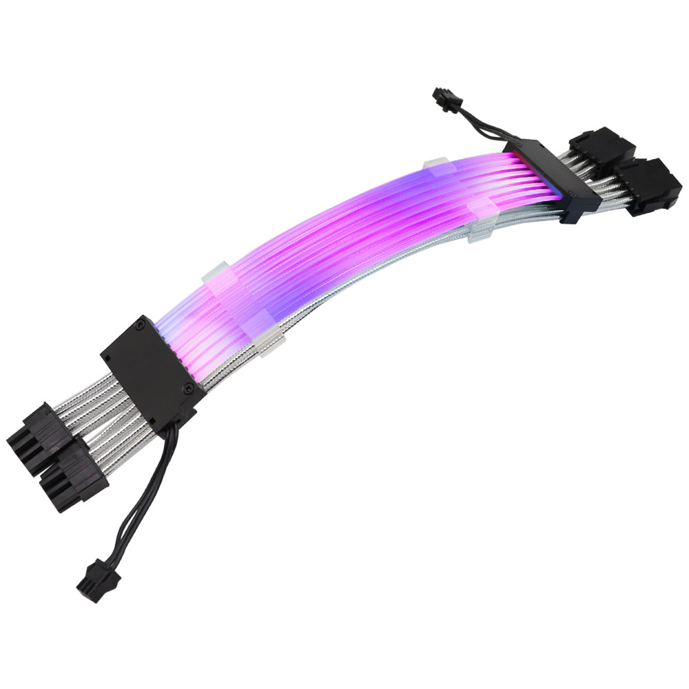 China Factory for PC adaptor – 8Pin (6+2)*2 Dual LED RGB CableNeon GPU Cable 5V Is Available For 3Pin 8Pin*2 Row Graphics Card Extension Cable – Tianfeng