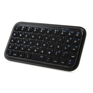 Bluetooth Wireless Mini Keyboard Slim Black Computer Portable Small Hand Keyboard for iPhone Android Smartphone Tablet PC