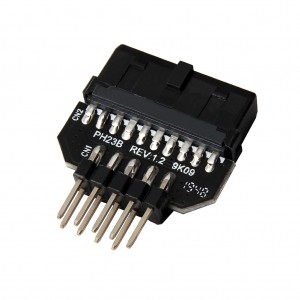 Computer motherboard USB3.0 19pin to USB2.0 9pin transfer card head 9-pin to 19-pin interface transfer card