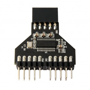 Motherboard USB9-pin one-to-two converter USB2.0 9PIN to double 9PIN water-cooled RGB light fan Bluetooth