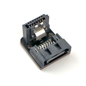 90 Degree Right Angled Type SATA 7Pin Male To Female converter HDD Adapter for desktop
