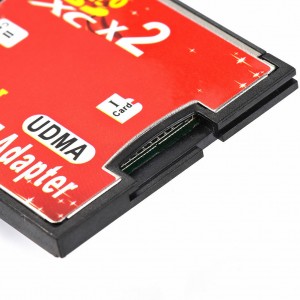 Dual Ports Micro SD/SDXC/SDHC TF To Compact Flash CF Type I Memory Card Adapter