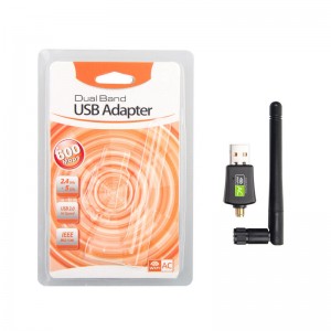 Free Driver USB WiFi Adapter for PC, AC600M USB WiFi Dongle 802.11ac Wireless Network Adapter with Dual Band 2.4GHz/5Ghz