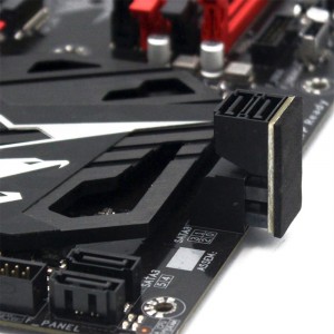 Desktop motherboard with SATA 7PIN double adapter sata 6G angle 180/90 degree turn connector