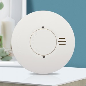 Plastic cover wireless smoke detector prices 10 year shelf life interconnected fire alarm