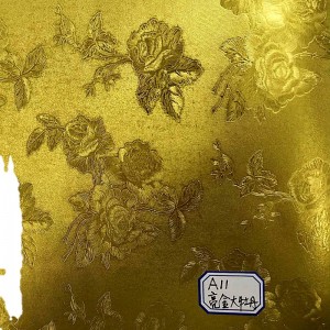 Wholesale White Metallic Golden Printing paper metallized paper for gift gold metallic soft thin wrapping paper