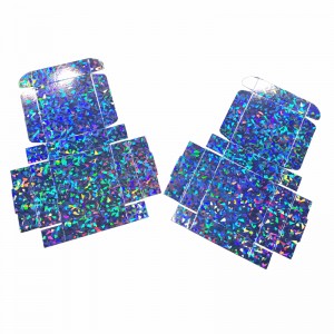 Mosaic Holographic Gift Box Reflective Silver Laser Packaging 20pcs/lot 10x10x3cm