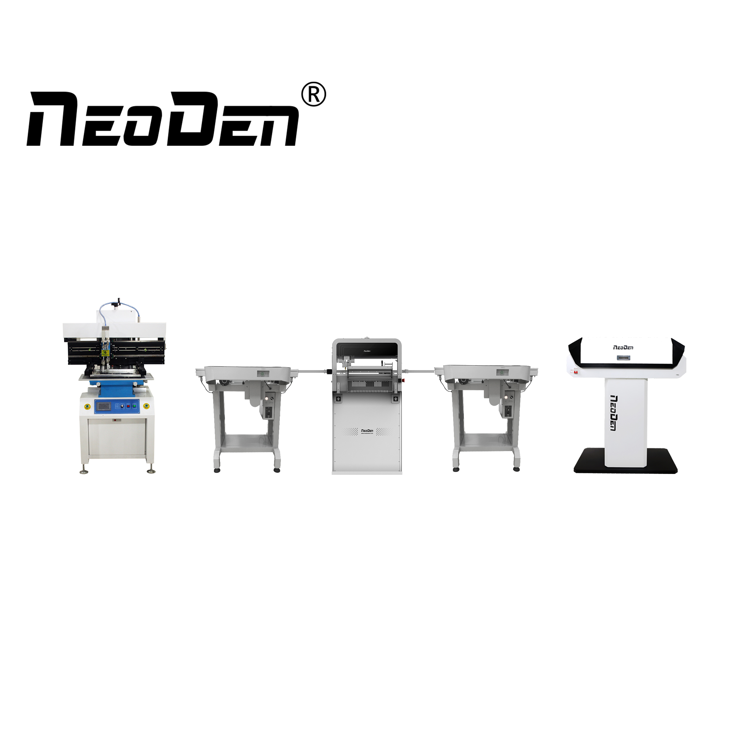 NeoDen high precision production line for LED PCBA manufacturing