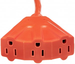 US 3 Prong 12/3 SJTW Triple Outlets Lighted Plug 12 Gauge Heavy Duty Outdoor Extension Cord
