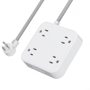New Model Cute Tabletop Charging Station Sided Usa Flexible Good Quality Power Strip With 3 Usb Plugs 1 C Usb 4 Outlets
