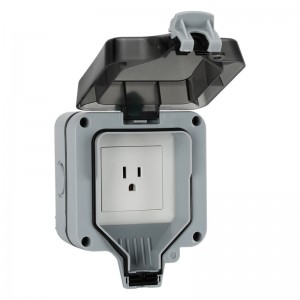 USA Type Garden Workshop IP66 Waterproof socket With Safety Cover Switch Socket
