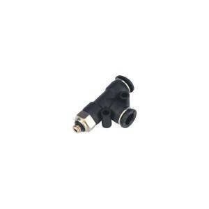 SNS SPD-C Series pneumatic one touch T type 3 way joint male run tee plastic quick fitting air hose tube mini connector