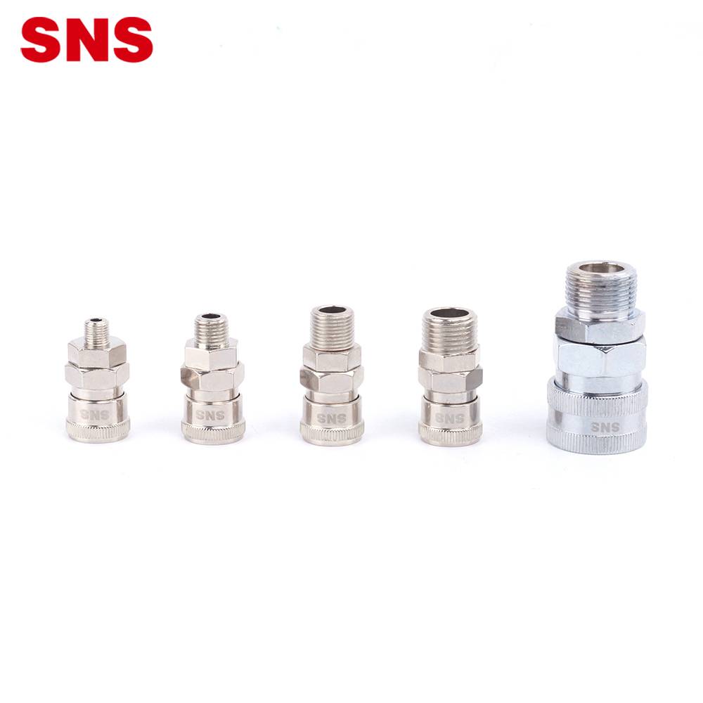 SNS SM Series self-locking type 2 way quick multi connector zinc alloy pipe air pneumatic fitting
