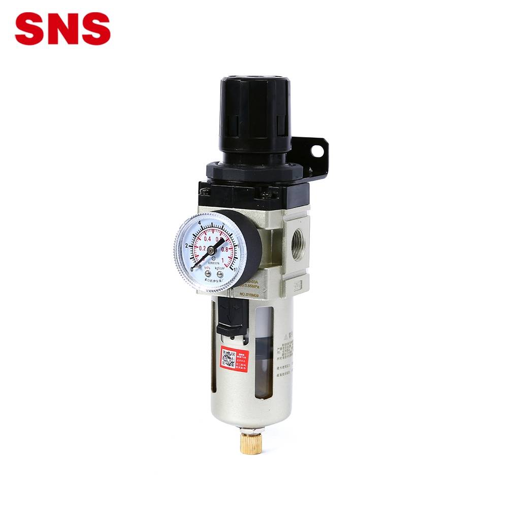 China Wholesale Air Flow Speed Controller Pricelist - SNS pneumatic AW Series air source treatment unit air filter pressure regulator with gauge – SNS