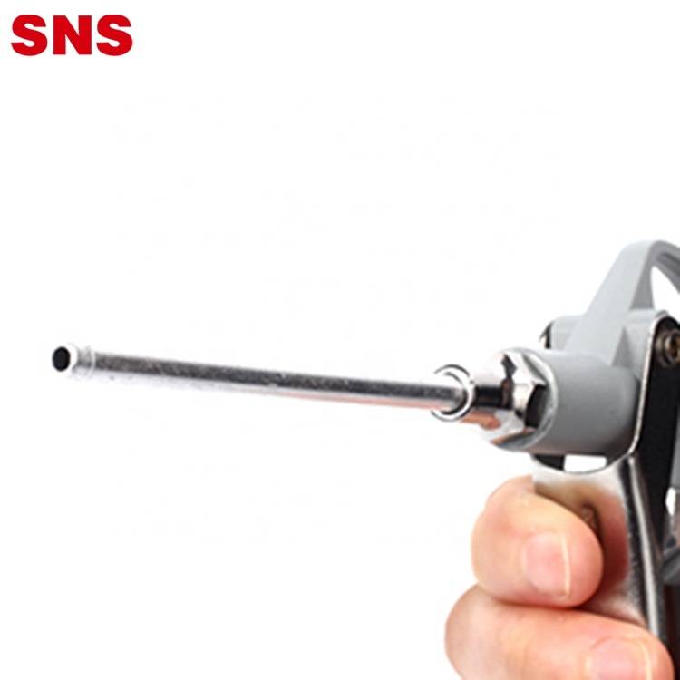 China Wholesale Nickel Plated Brass Fitting Pricelist - SNS DG-10(NG) D Type Two Interchangeable Nozzles Compressed Air Blow Gun with NPT coupler – SNS