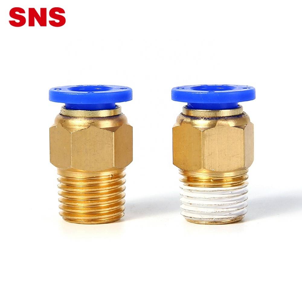 China Wholesale Push Fitting Factory - SNS SPC Series Male Thread Straight Brass Push To Connect Air Quick Pneumatic Fitting – SNS