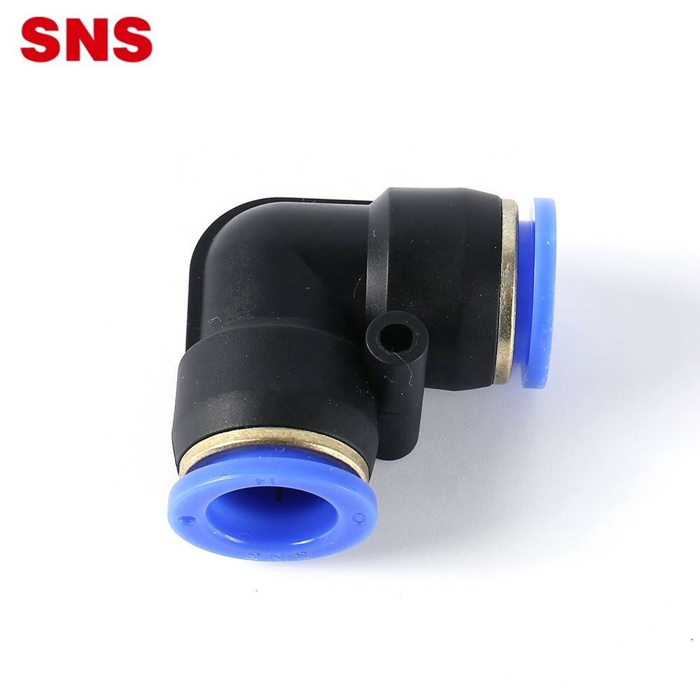 China Wholesale Push In Fittings Factories - SNS SPV Series wholesale one touch quick connect L type 90 degree plastic air hose tube connector union elbow pneumatic fitting – SNS